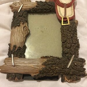 Western Saddle Rustic Photo Frame